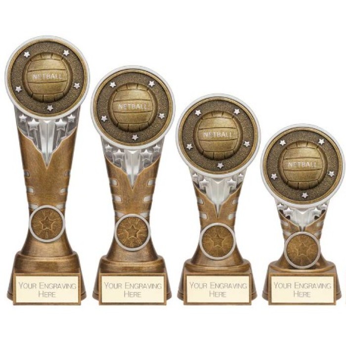 IKON NETBALL RESIN AWARD - 4 SIZES - 15CM TO 22.5CM